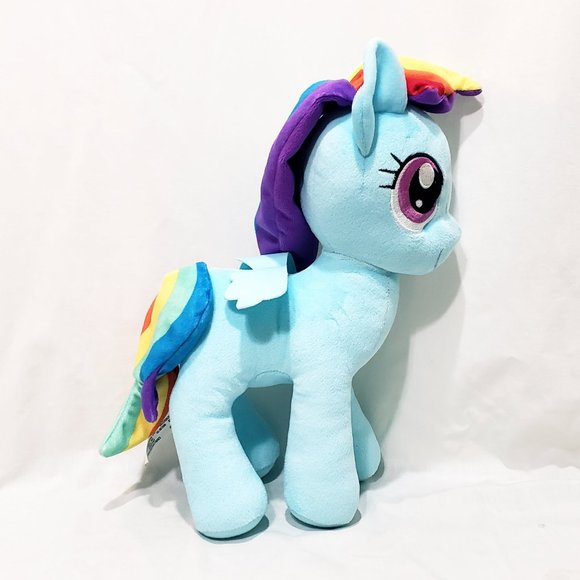 Rainbow Dash Pegasus My Little Pony Ty Plush Stuffed Animal 13" 2016 Blue Hasbro - Picture 1 of 9